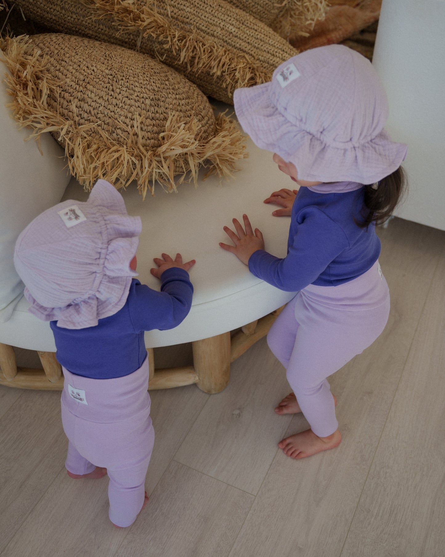 Gelato Muslin Sun Hat - Ube Custard