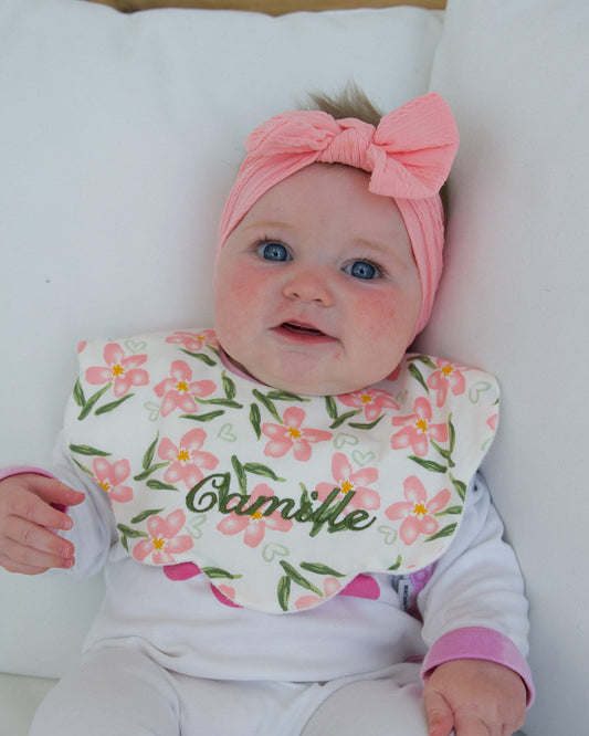 5-Layer Dribble Bib - Blush Floral