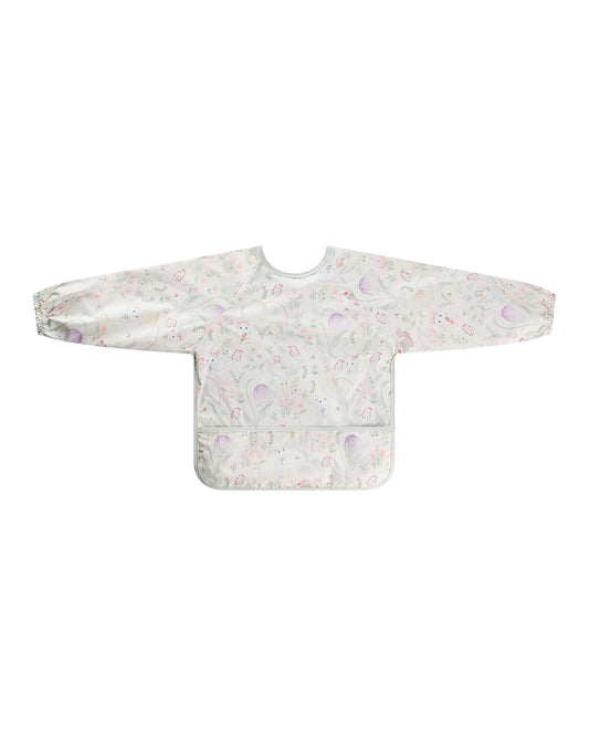 Waterproof Coverall Smock Bib - Flower Bunnies