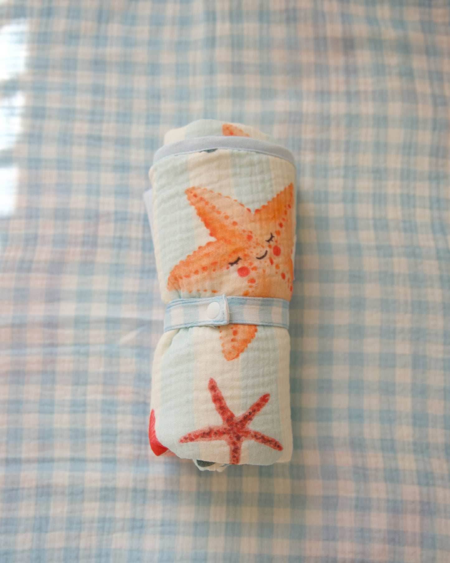 Organic Muslin Waterproof Changing Mat - Sea Club