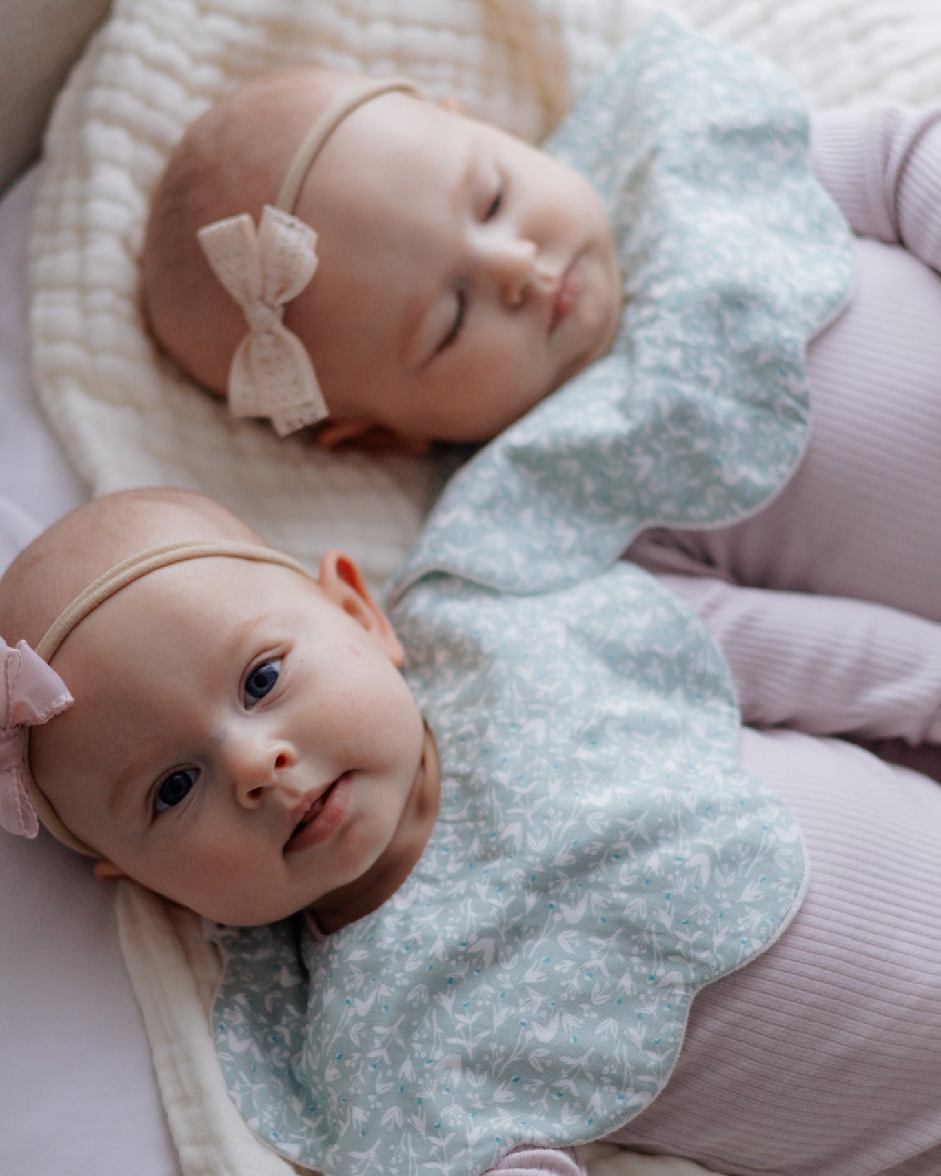 5-Layer Dribble Bib - Sage Florals