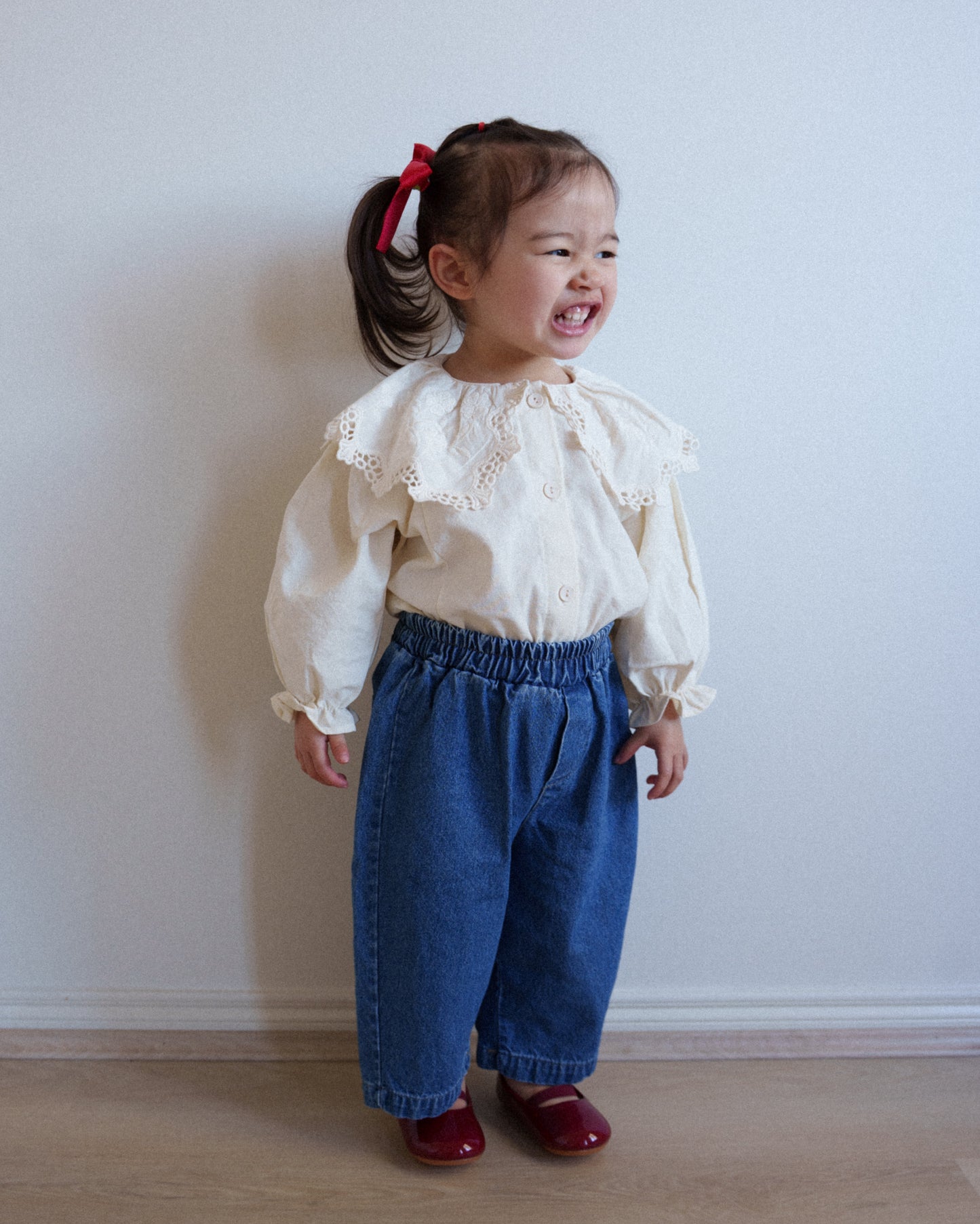 Daily Relaxed Denim Pants - Dark Blue
