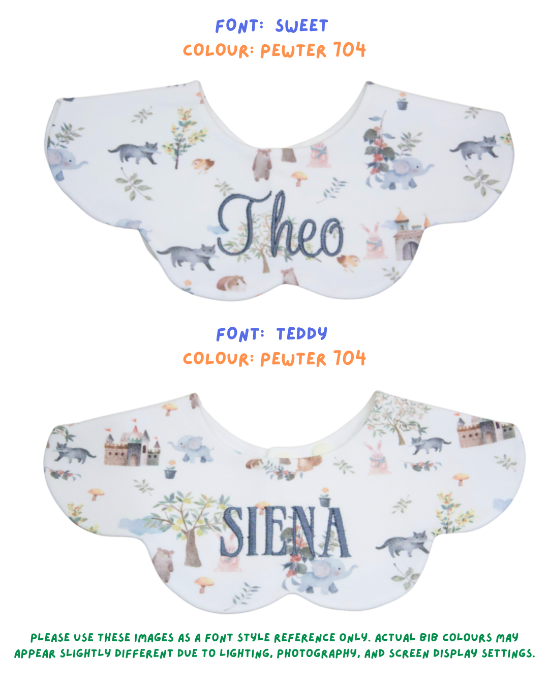 3- Layer Dribble Bib - Animal Castle