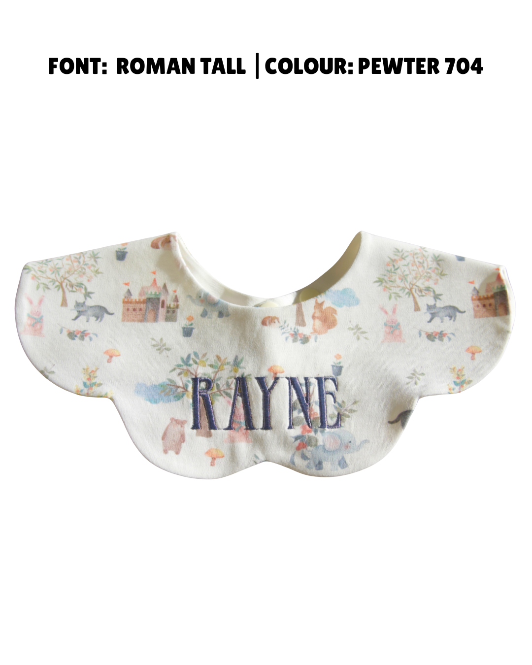 3- Layer Dribble Bib - Animal Castle