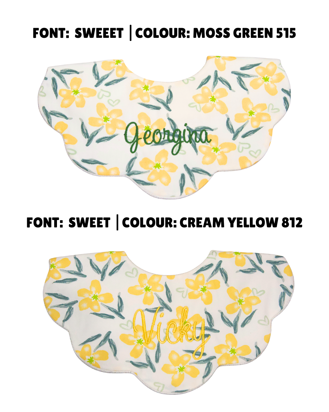 5-Layer Dribble Bib - Yellow Florals