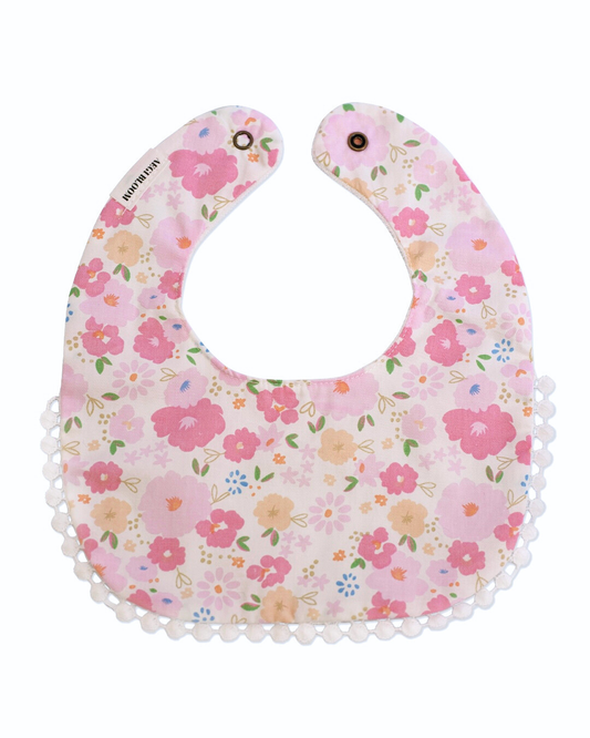 3-Layer Lace Bib - Flower Garden