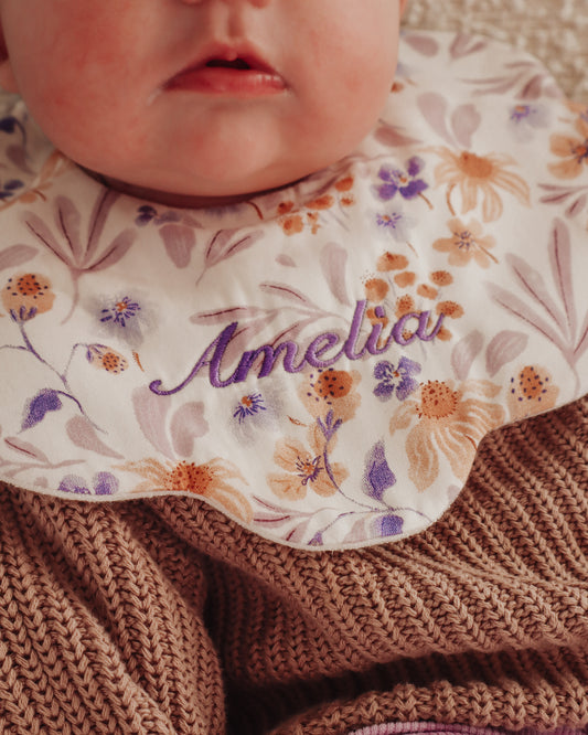 5-Layer Dribble Bib - Peach Meadow (PRE ORDER | 22 JANUARY)
