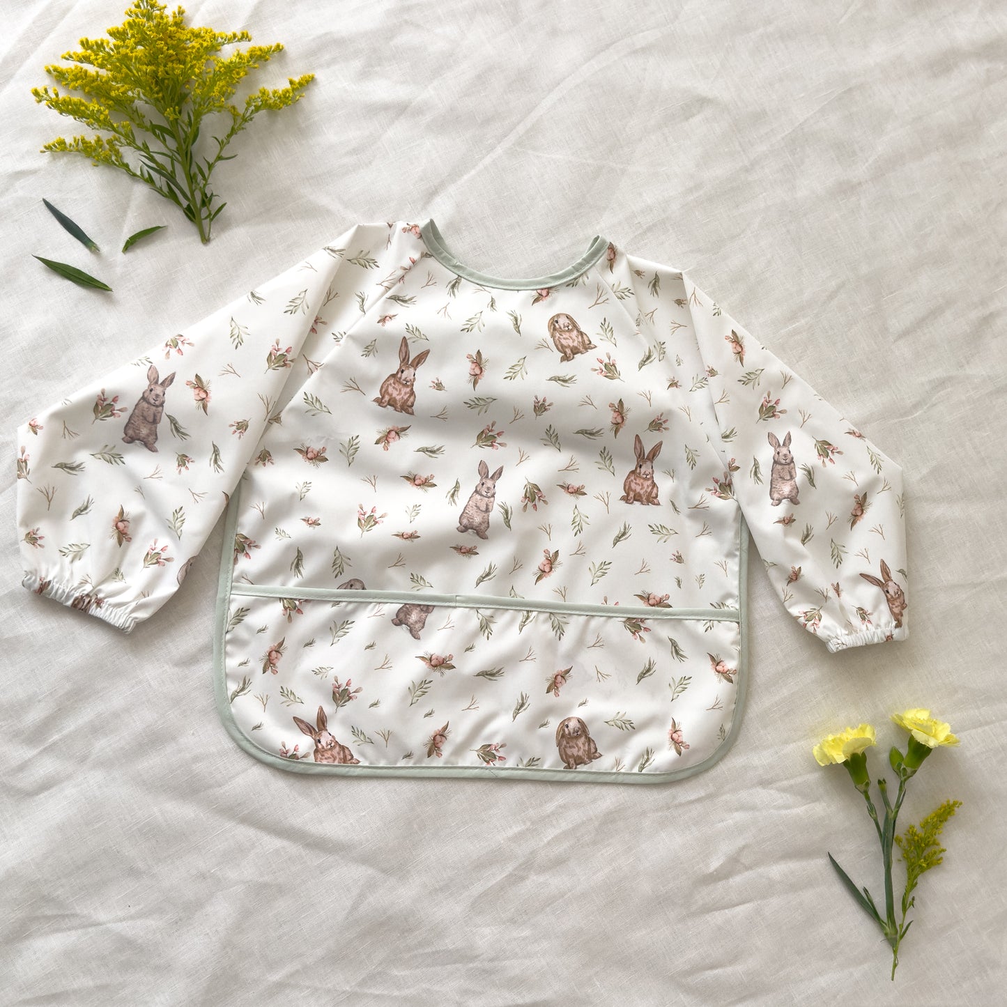 Waterproof Coverall Smock Bib - Bunnies