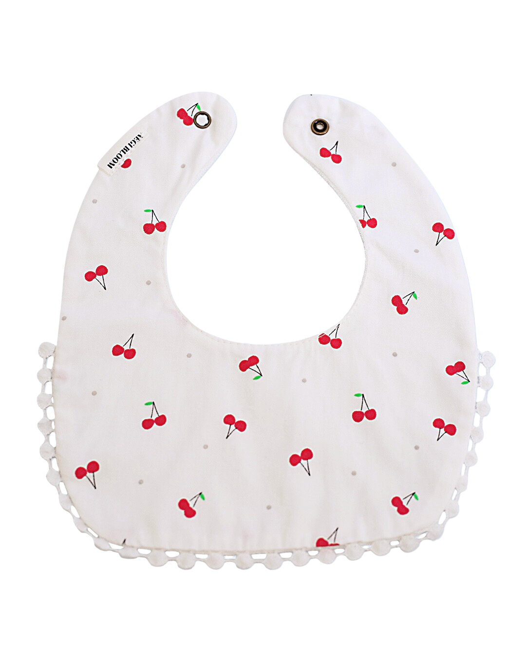 3-Layer Lace Bib - Cherries