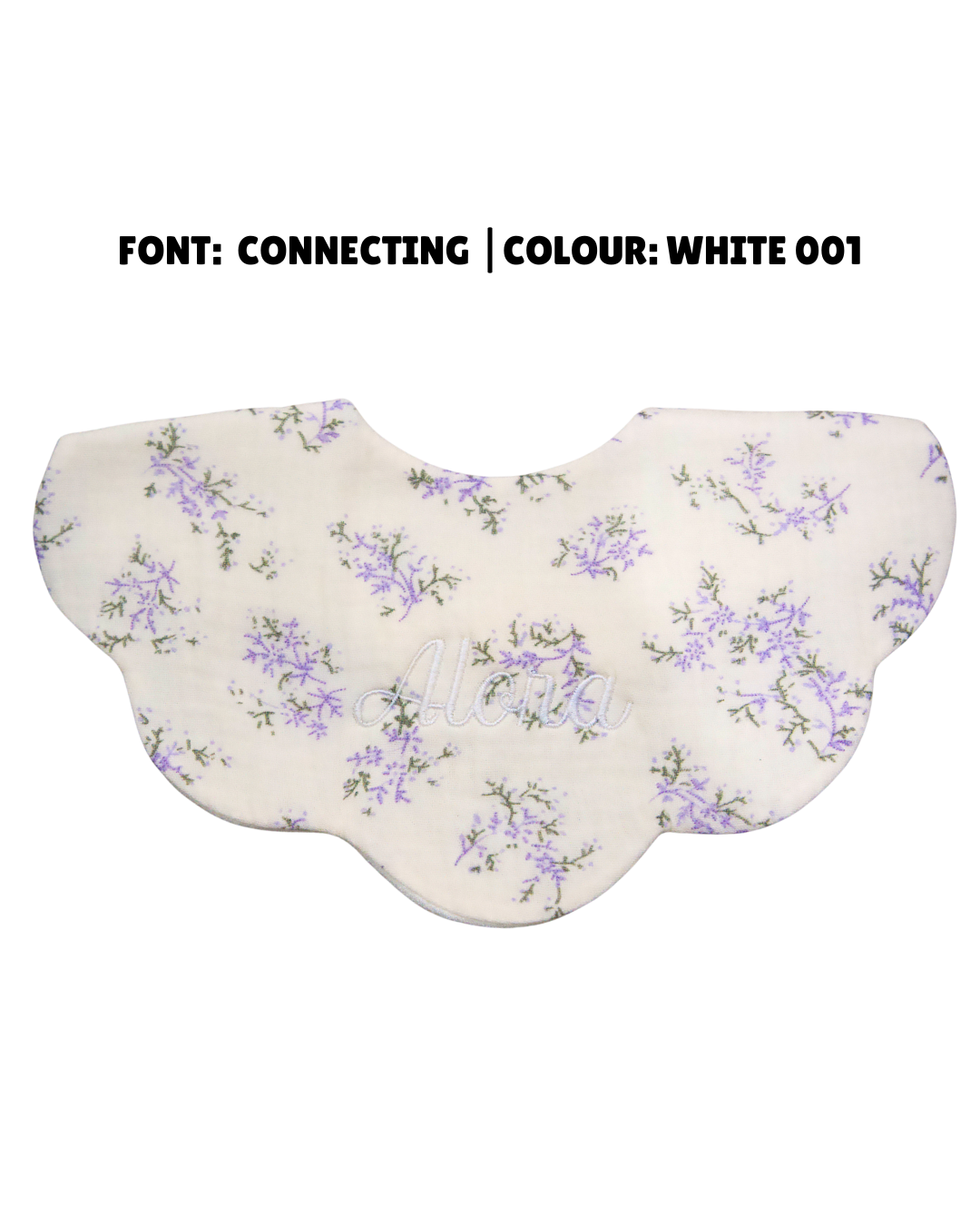 Organic Muslin 5-Layer Dribble Bib - Lavender Field