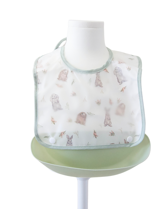 Food Catcher Bib - Bunnies