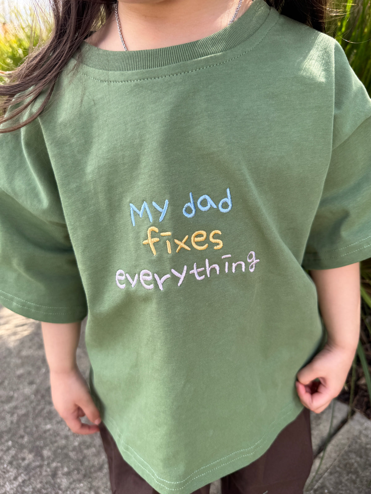 Signature Kids Tee - My Dad Fixes Everything / Green (Copy)