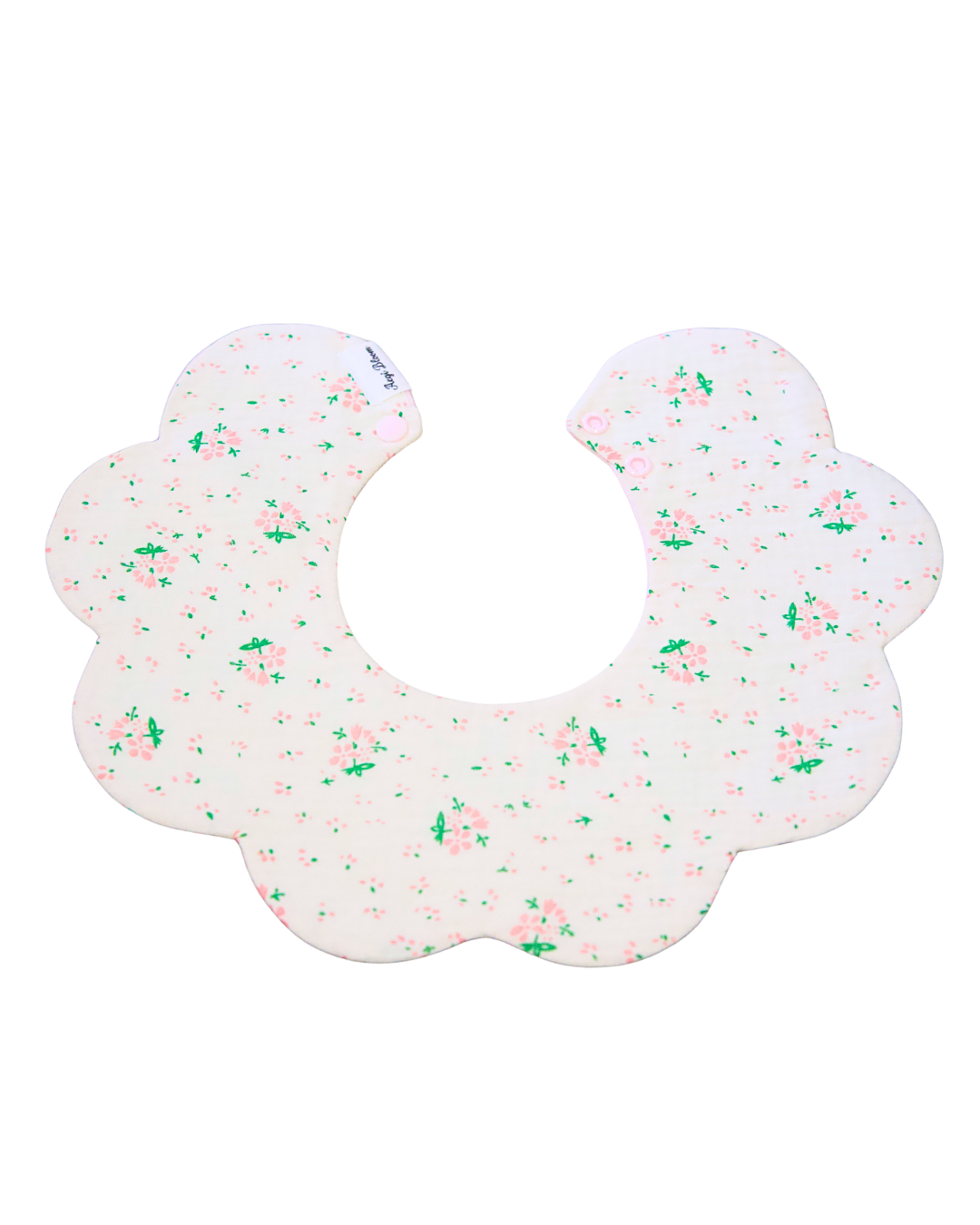 Organic Muslin 7-Layer Dribble Bib - Pink Florals