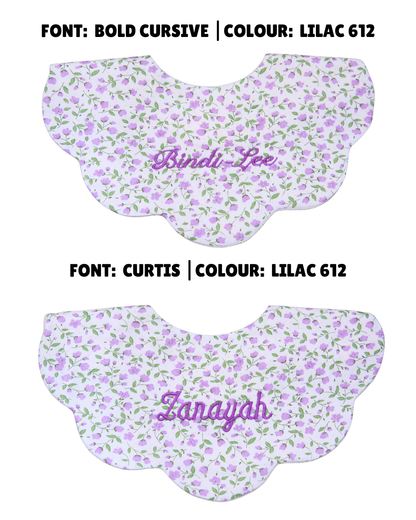5-Layer Dribble Bib - Lilac Bloom