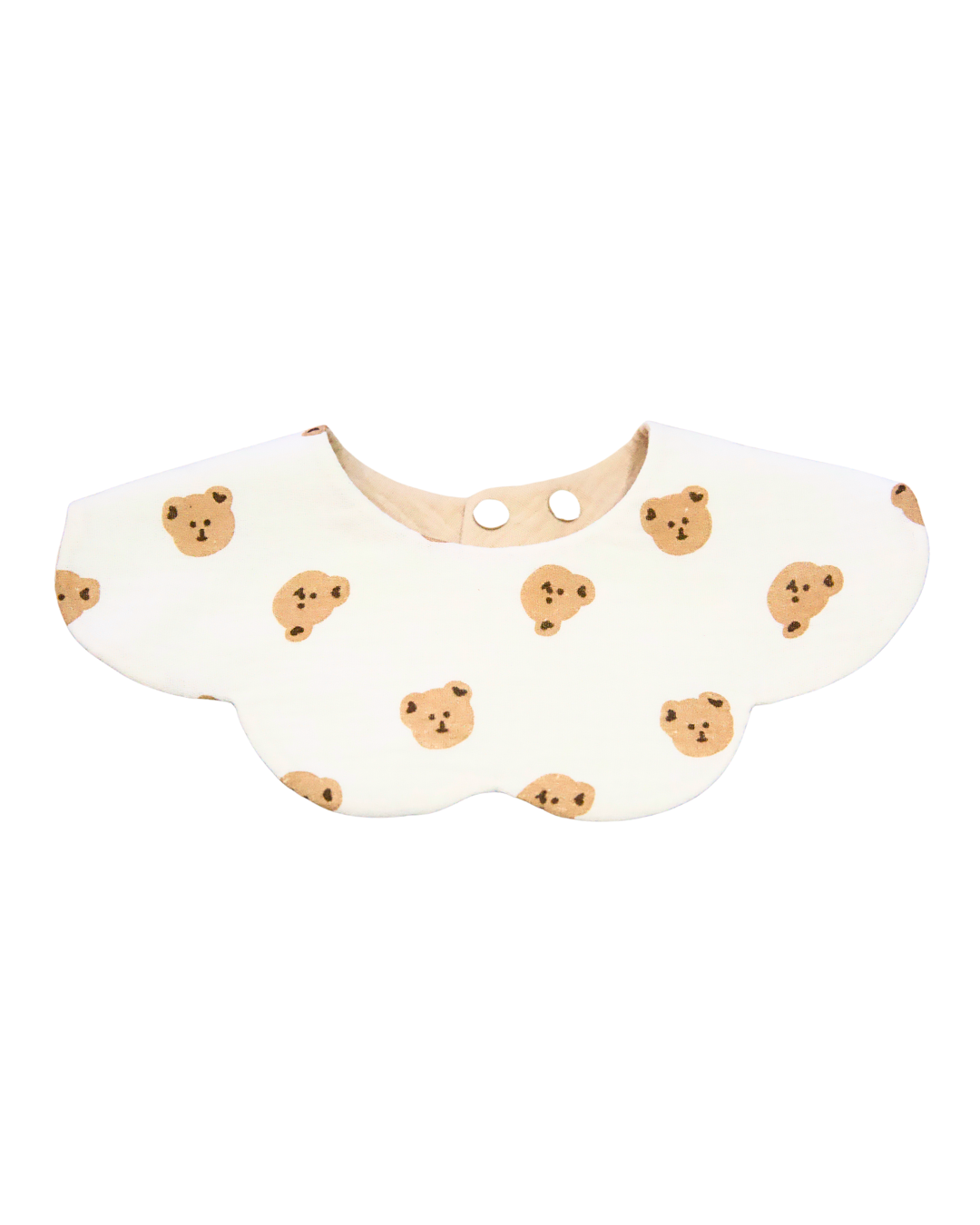 Organic Muslin 7-Layer Dribble Bib - Teddy Bear