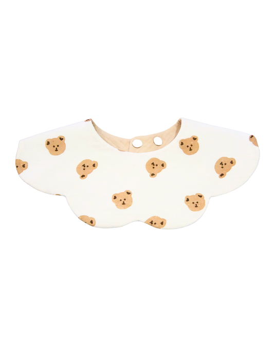 Organic Muslin 7-Layer Dribble Bib - Teddy Bear