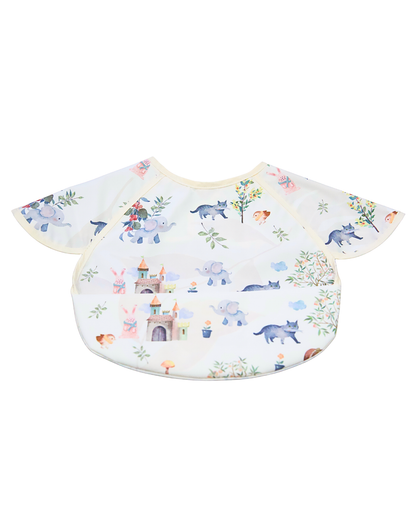 Waterproof Coverall Smock Bib Short Sleeves - Animal Castle