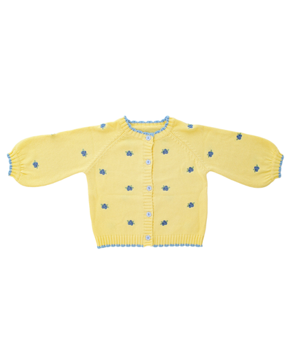 Oversized Knit Cardigan - Blueberry Custard