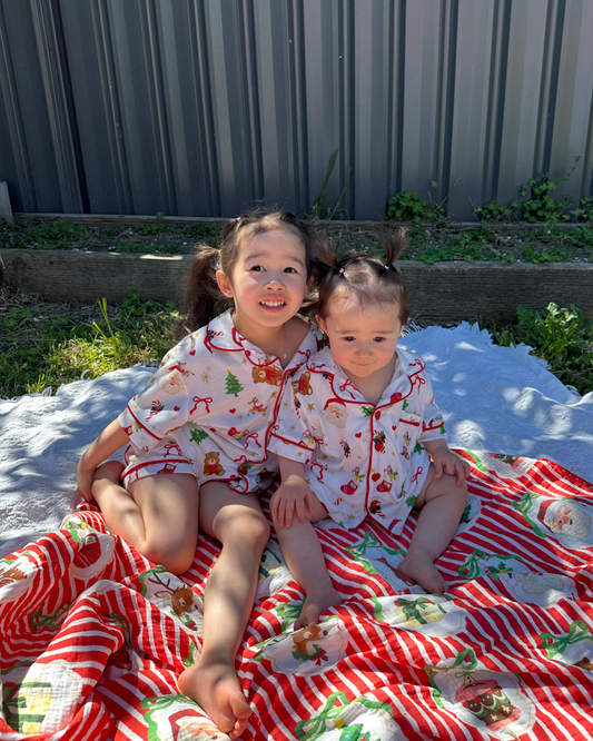 Kids Dear Santa PJs Set - Short Sleeves