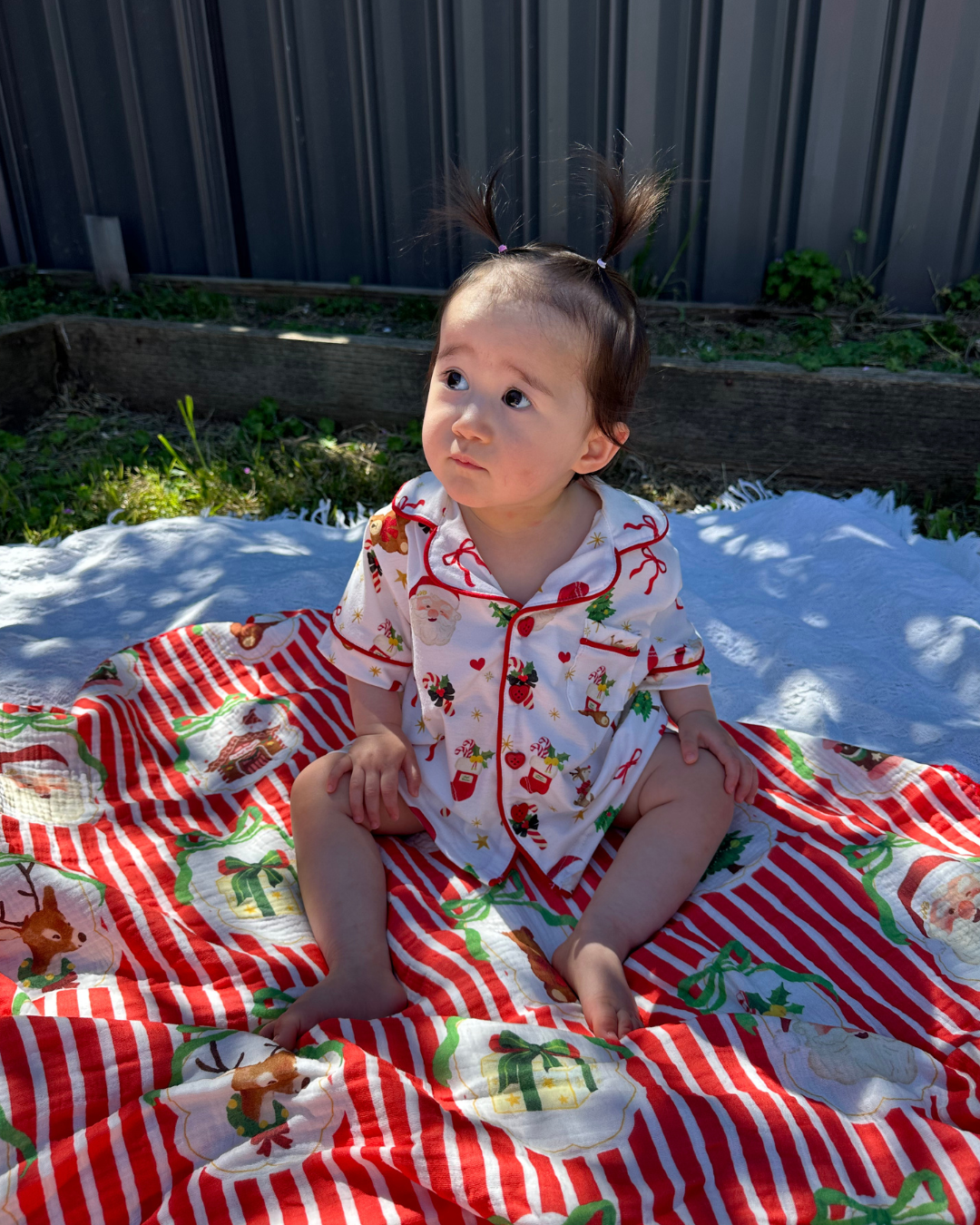Kids Dear Santa PJs Set - Short Sleeves