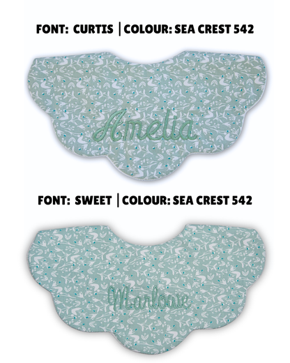 5-Layer Dribble Bib - Sage Florals
