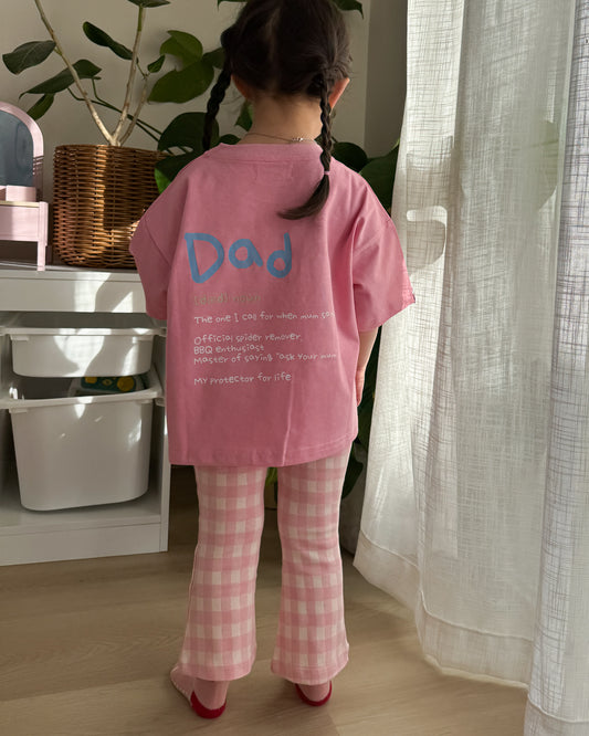 Signature Kids Tee - My Dad Fixes Everything / Pink