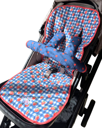 Classic Reversible Pram Essentials 3-Piece Set - Berry Picnic (PRE ORDER | LATE OCTOBER)