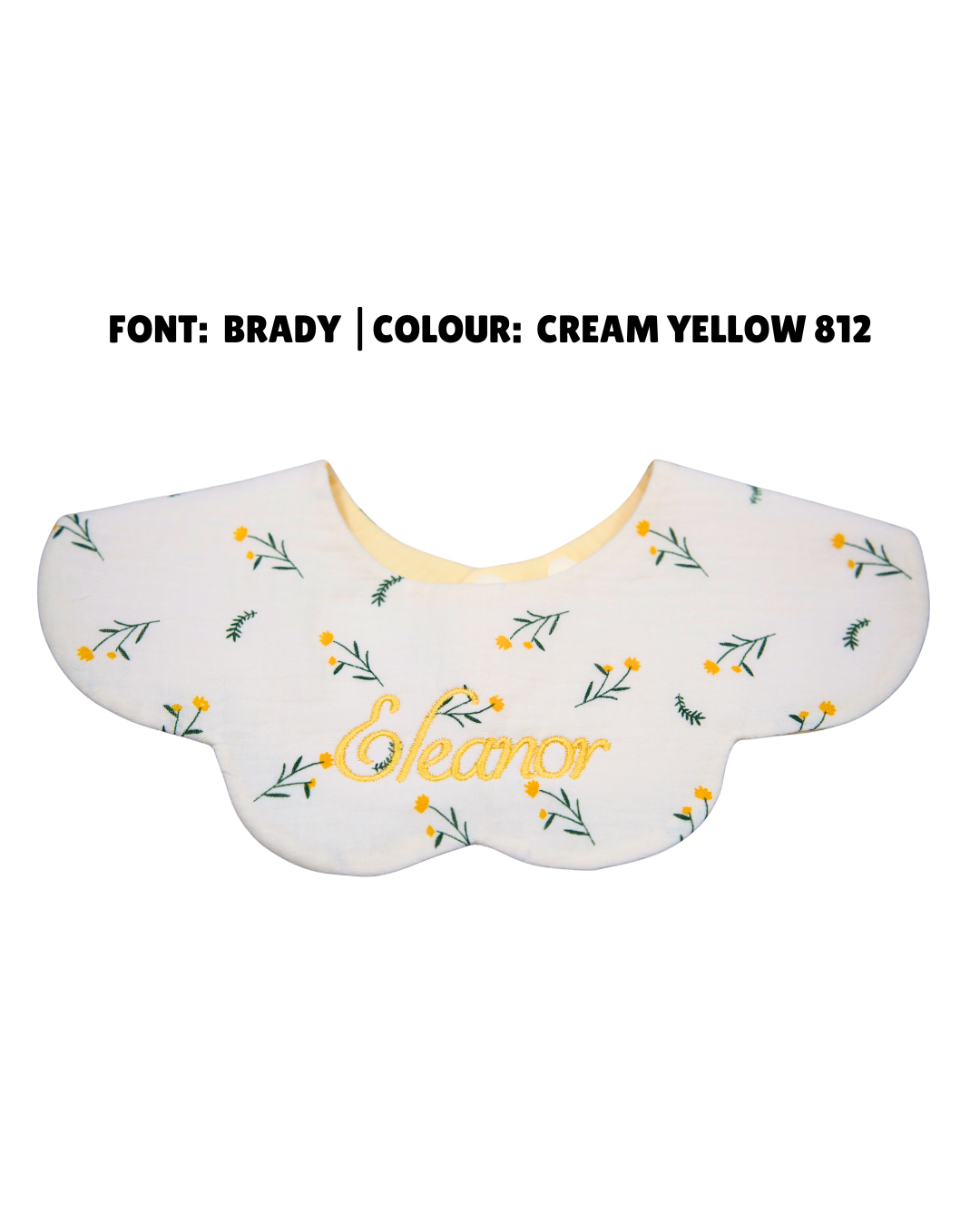 Organic Muslin 7-Layer Dribble Bib - Yellow Florals