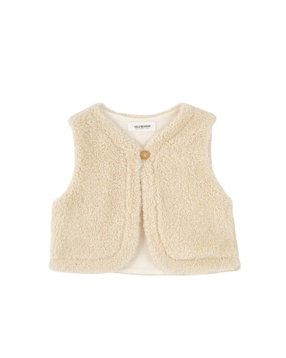 Teddy Fleece Vest - Cream