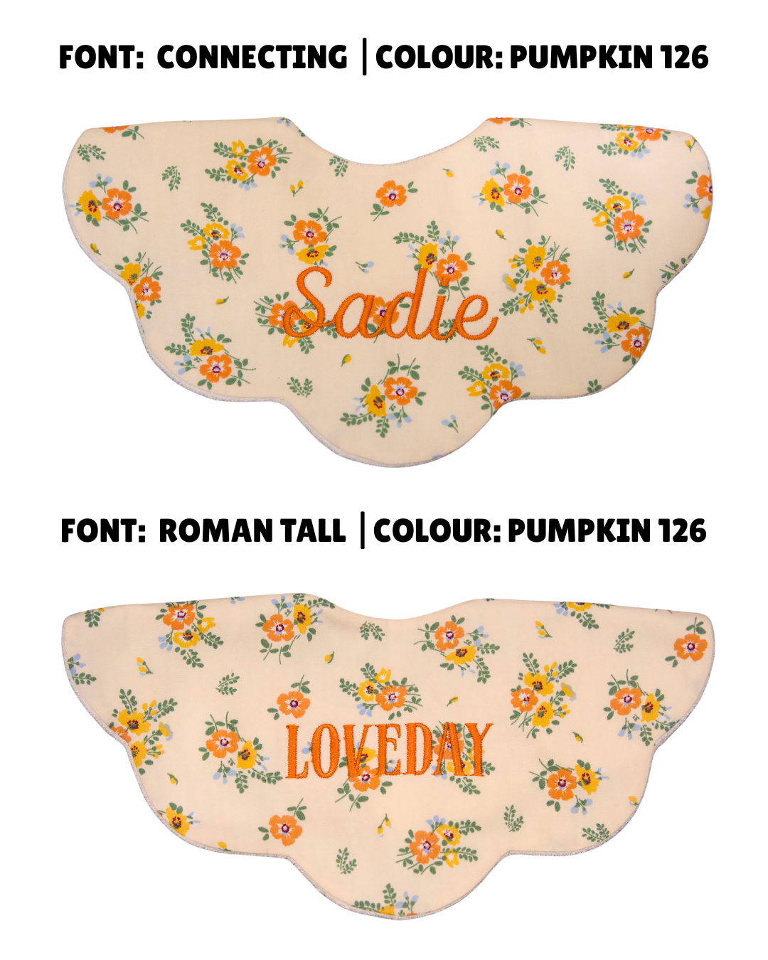 5-Layer Dribble Bib - Orange/Yellow Florals