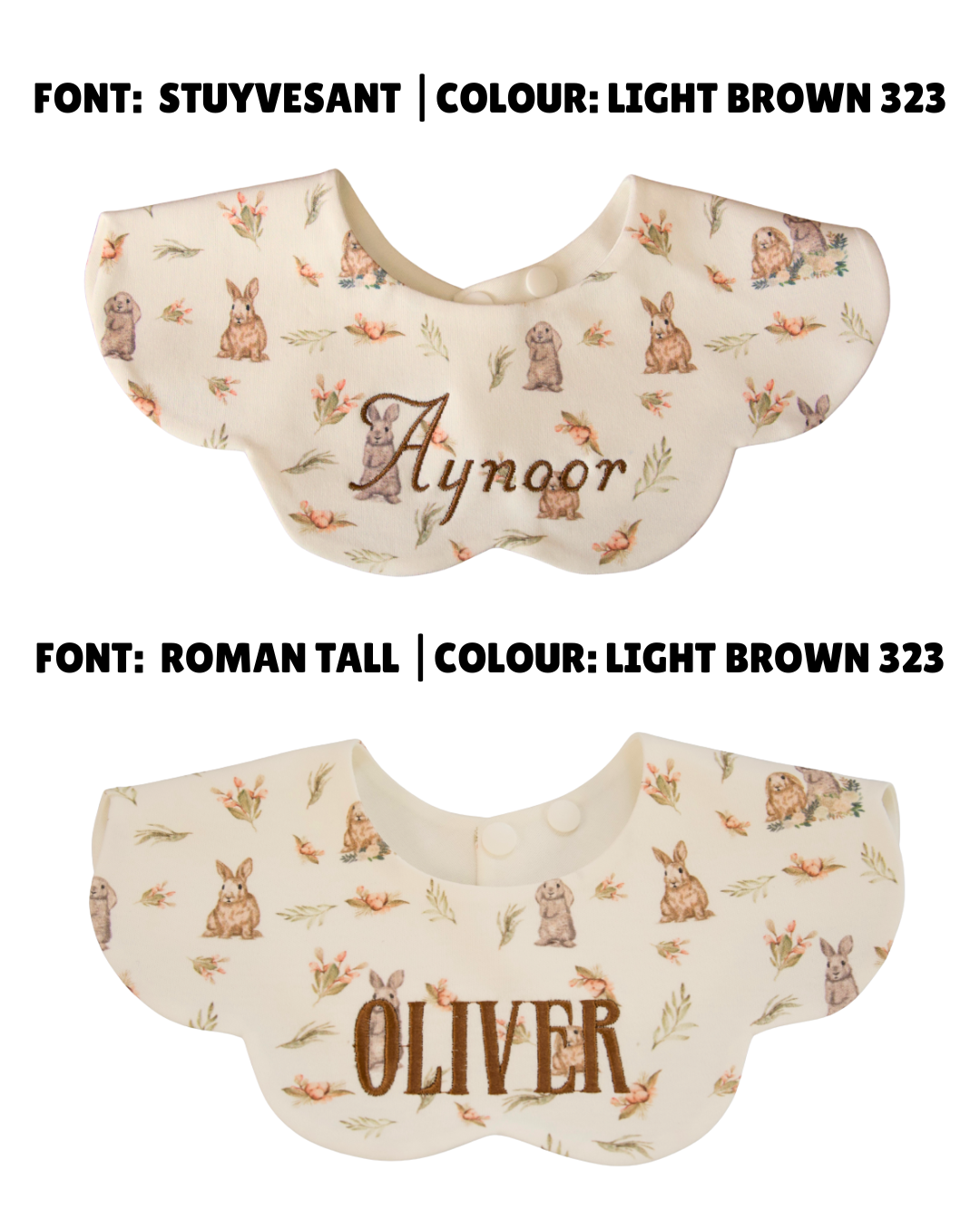 3- Layer Dribble Bib - Bunnies