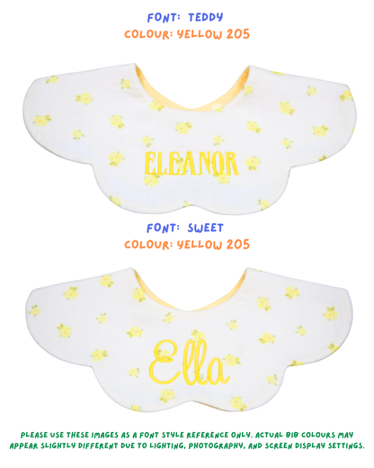 Organic Muslin 7-Layer Dribble Bib - Sunny Blooms