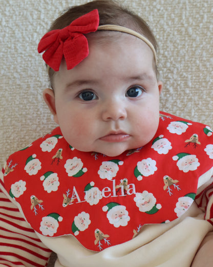 5-Layer Dribble Bib - Merry Red