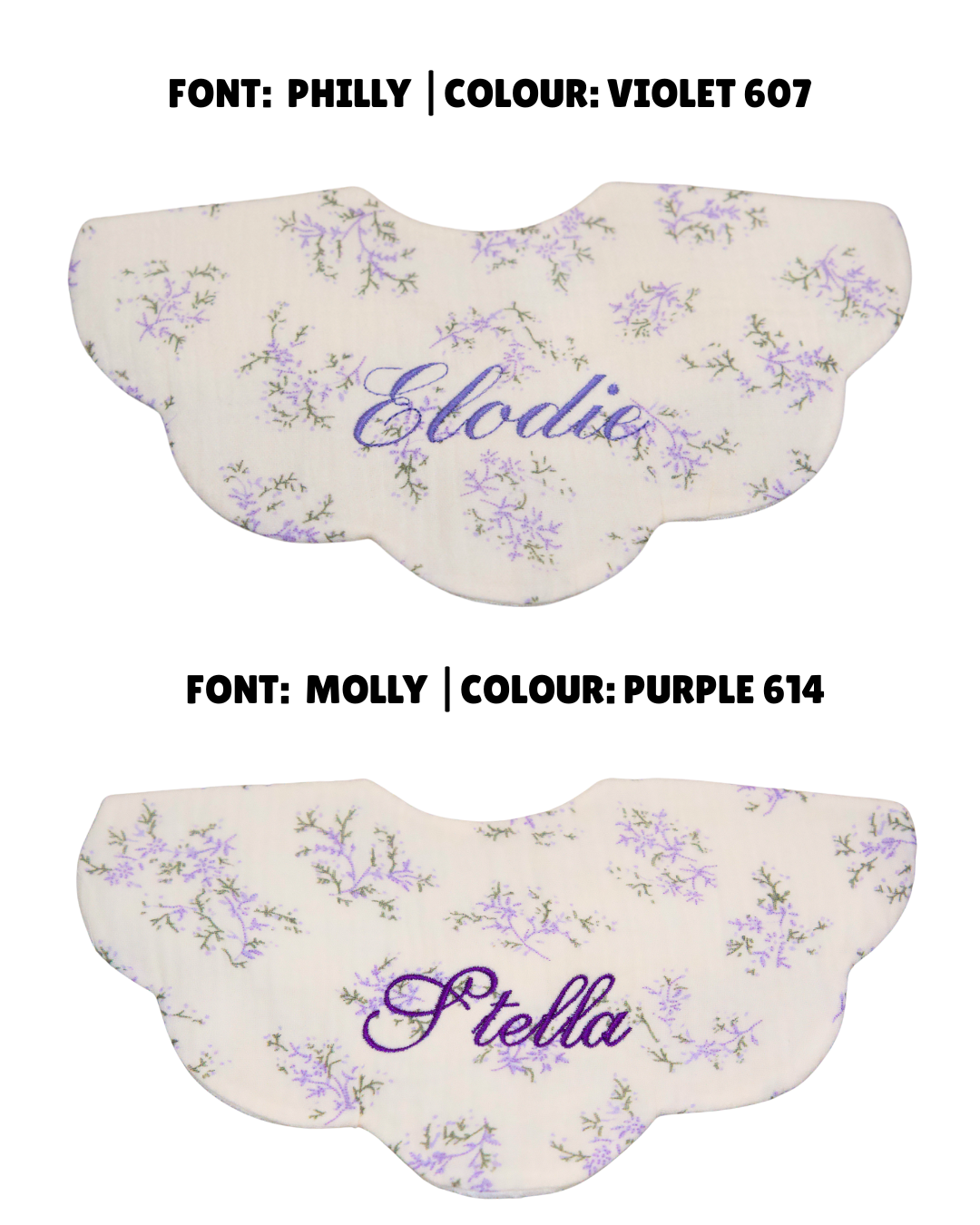 Organic Muslin 5-Layer Dribble Bib - Lavender Field