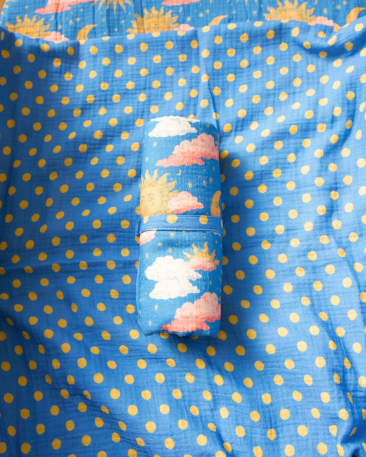 Reversible Organic Muslin Waterproof Changing Mat - Golden Hour