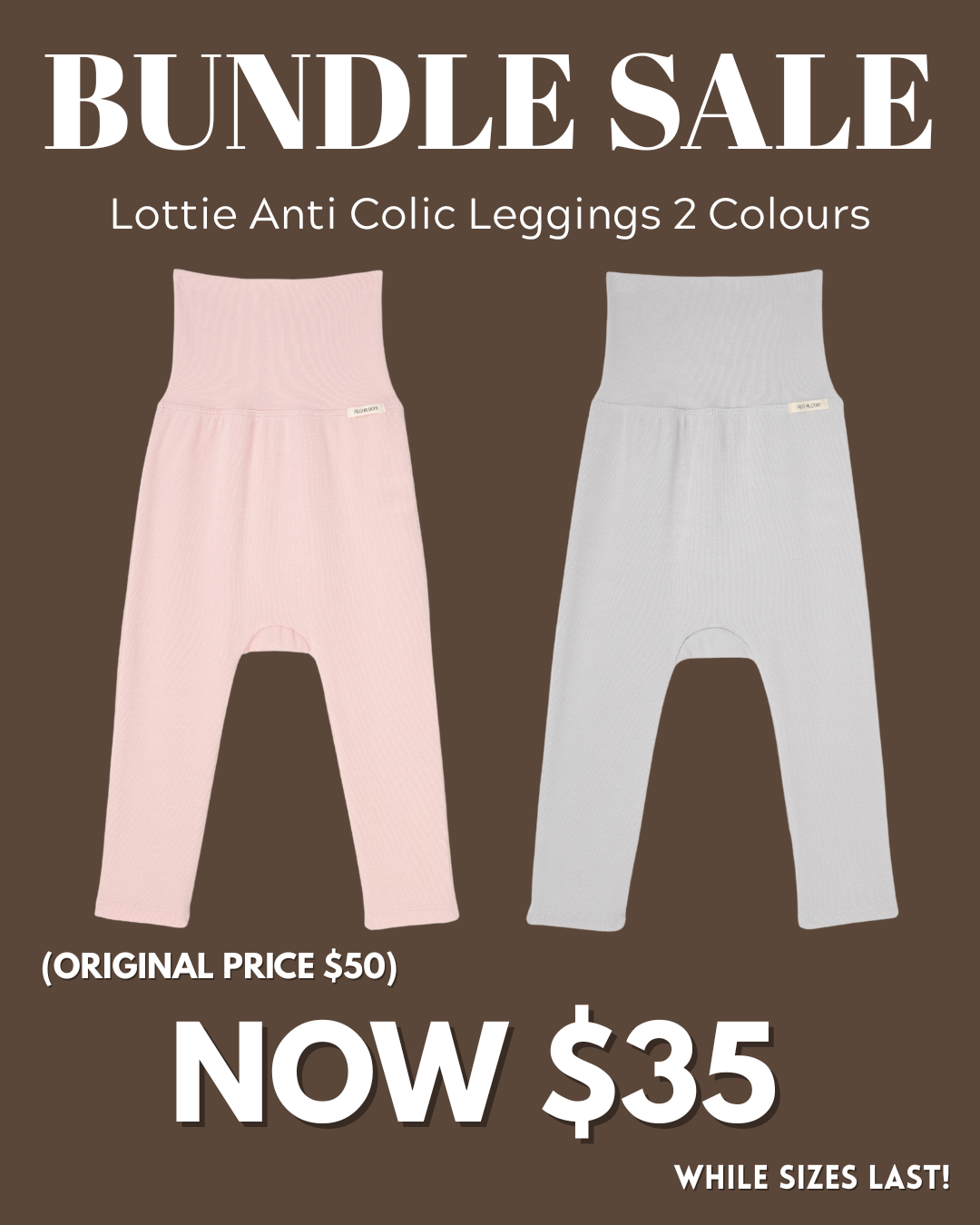 Lottie Anti Colic Leggings Bundle Sale - Pink/Purple