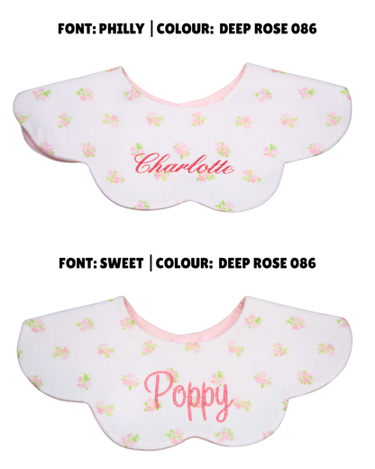 Organic Muslin 7-Layer Dribble Bib - Pink Rosy