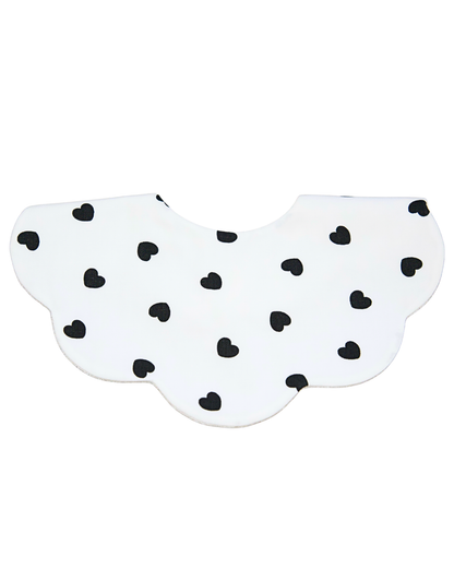 5-Layer Dribble Bib - Black Hearts