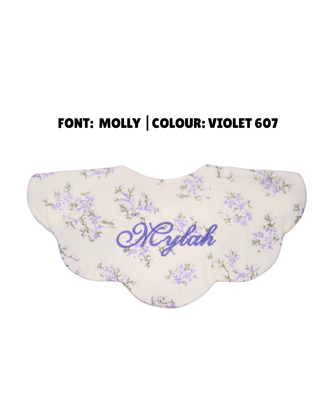 Organic Muslin 5-Layer Dribble Bib - Lavender Field