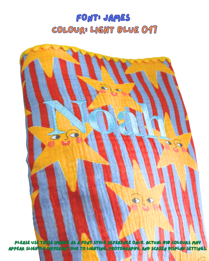 Reversible Organic Muslin Blanket - Lucky Stars
