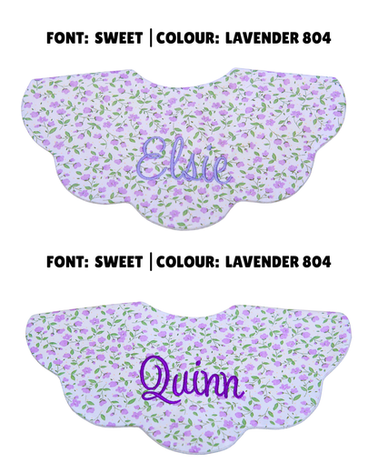 5-Layer Dribble Bib - Lilac Bloom