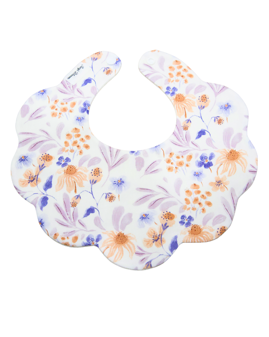 5-Layer Dribble Bib - Peach Meadow