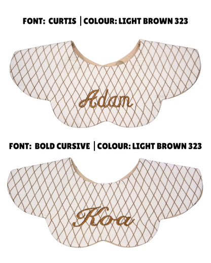 Organic Muslin 7-Layer Dribble Bib - Cozy Grid