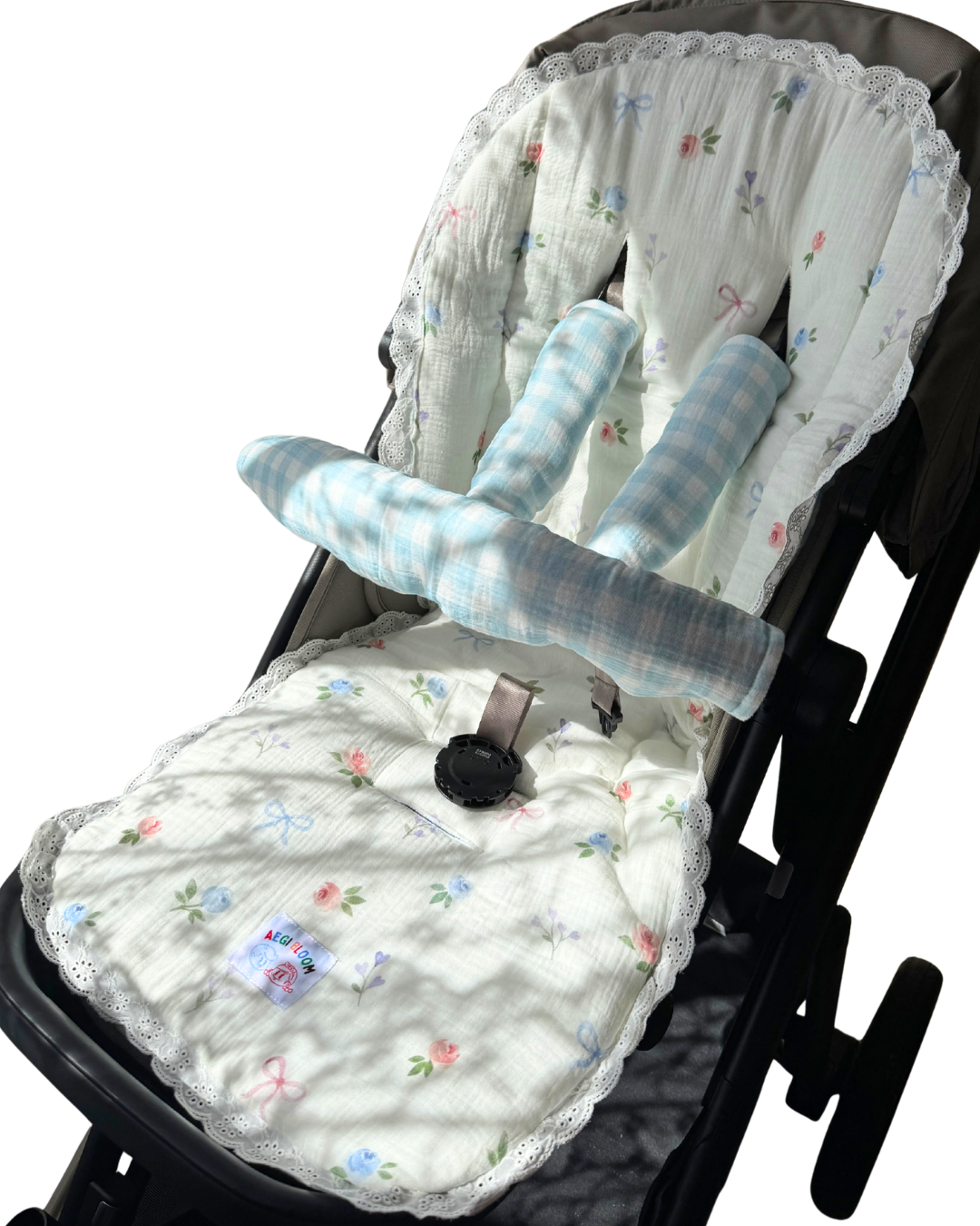 Lace Reversible Pram Essentials 3-Piece Set - Bow & Bloom (PRE ORDER | LATE OCTOBER)
