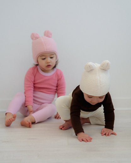 Teddy Bear Bonnet - Pink