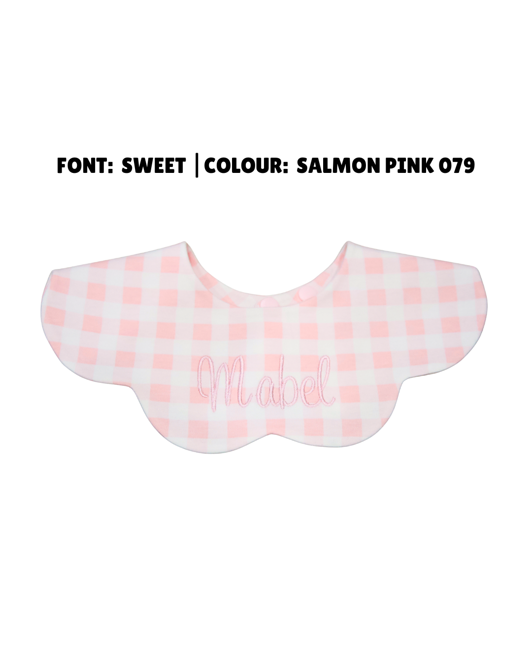 3- Layer Dribble Bib - Pink Gingham