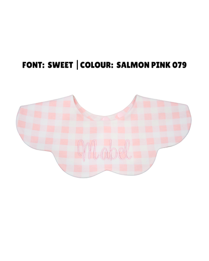 3- Layer Dribble Bib - Pink Gingham