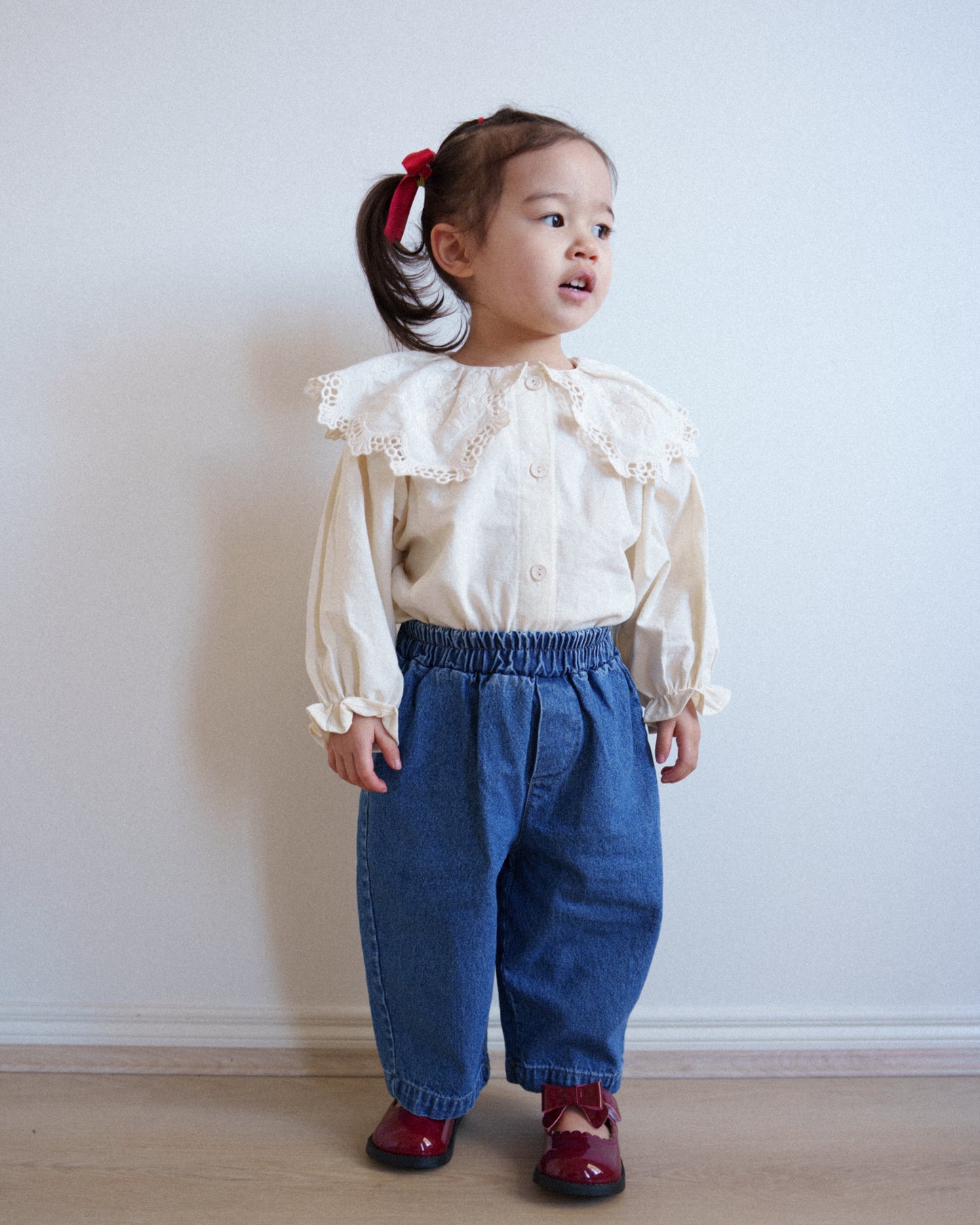 Daily Relaxed Denim Pants - Dark Blue