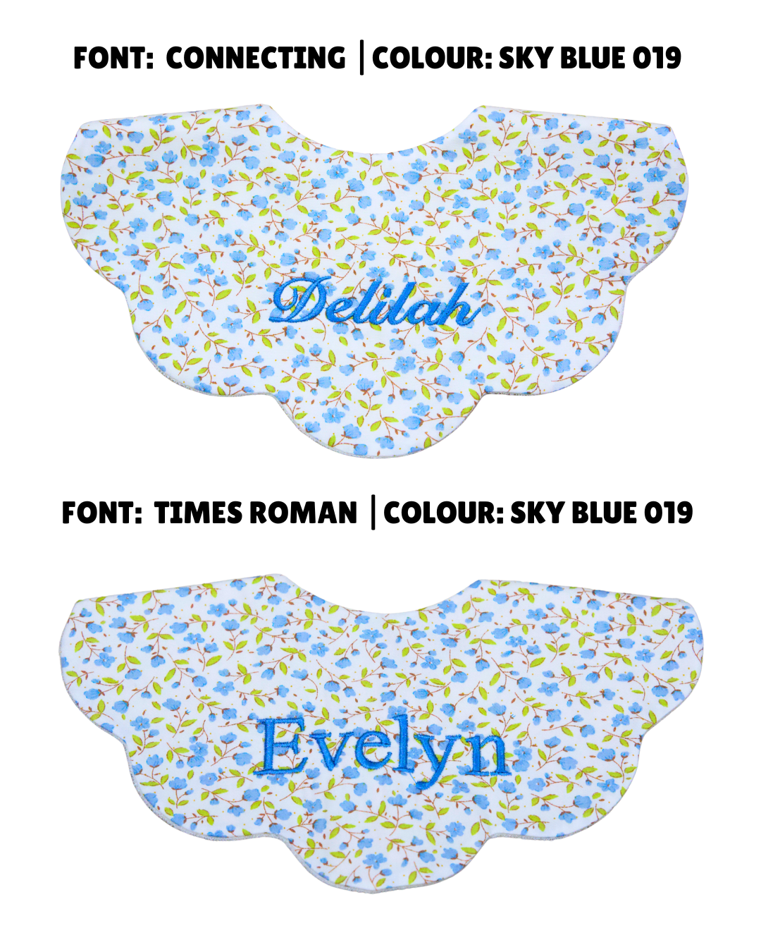5-Layer Dribble Bib - Blue Bloom