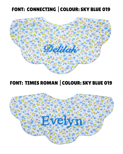5-Layer Dribble Bib - Blue Bloom